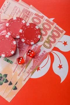 Dices and chips on a table, a gambling game of poker. Dices and chips Photos