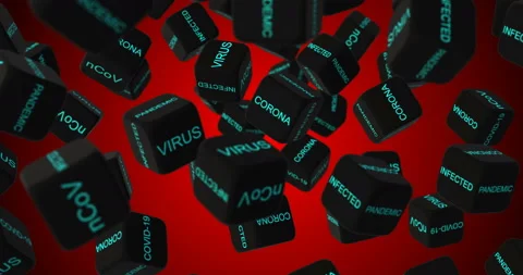 Dices animation, falling slow motion, Virus Covid Risk Stock Footage 152388456