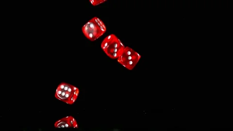 Dices falling on casino table, slow motion. Stock Footage 151738362