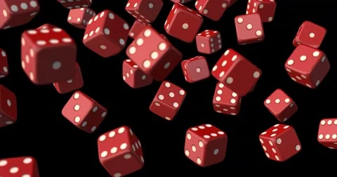 Dices falling Stock Footage 82448888