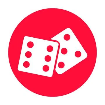 Dices flat icon vector for a race to guess the numbers or a gambling game i.. Illustrazione stock