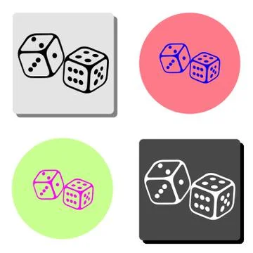 Dices. flat vector icon Stock Illustration