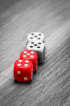 Dices on the floor Stock Photos