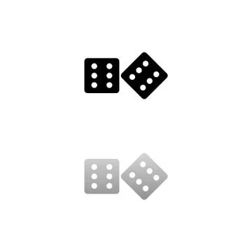 Dices icon flat Stock Illustration
