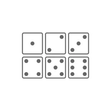 Dices icon set vector illustration isolated on white background. Stock Illustration
