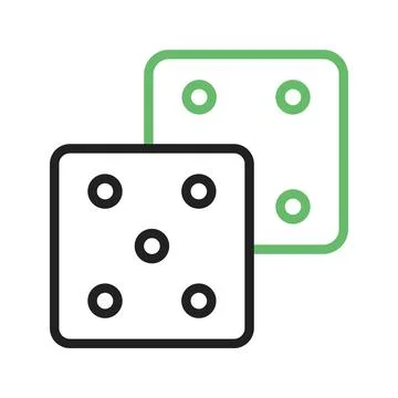 Dices icon vector image. Illustrazione stock