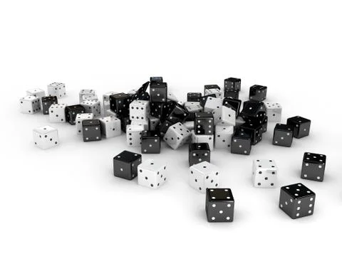Dices over white background Stock Illustration