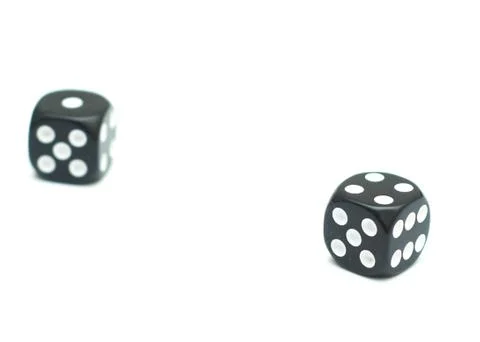 Dices over white background Stock Photos