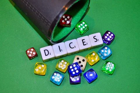 Dices on the table.... Stock Photos