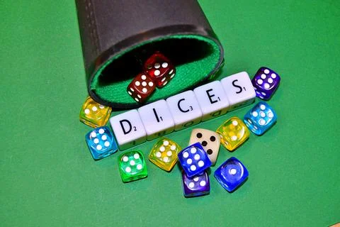 Dices on the table.... Stock Photos