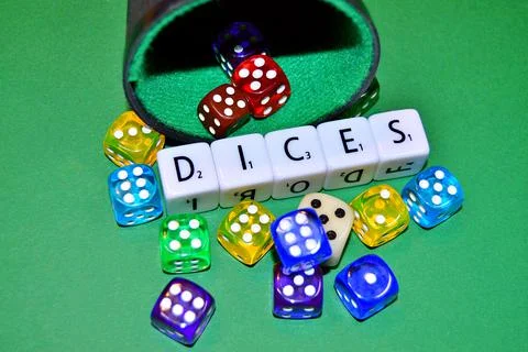 Dices on the table.... Stock Photos