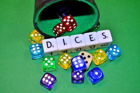 Dices on the table.... Stock Photos