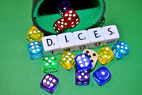 Dices on the table.... Stock Photos