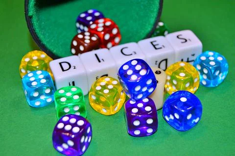 Dices on the table.... Stock Photos