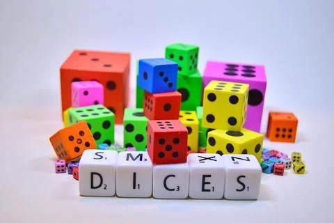 Dices on the table.... Stock Photos
