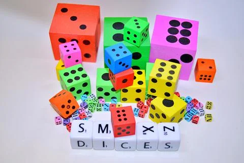 Dices on the table.... Stock Photos