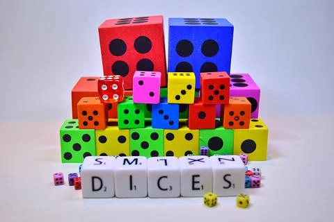 Dices on the table.... Stock Photos