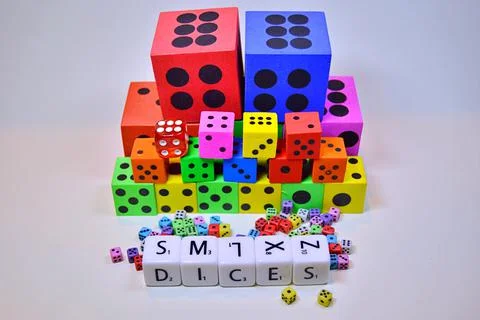 Dices on the table.... Stock Photos