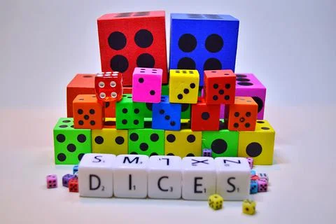 Dices on the table.... Stock Photos