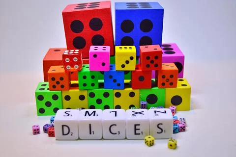 Dices on the table.... Stock Photos