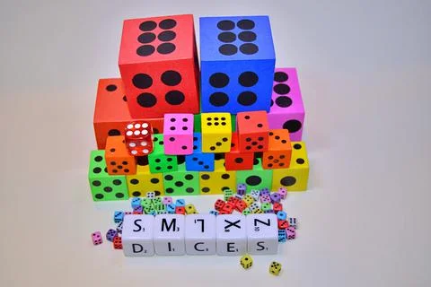 Dices on the table.... Stock Photos