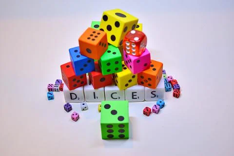 Dices on the table.... Stock Photos