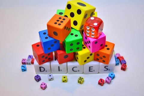 Dices on the table.... Stock Photos