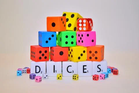 Dices on the table.... Stock Photos