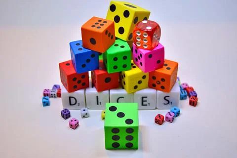 Dices on the table.... Stock Photos