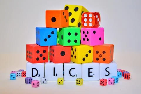 Dices on the table.... Stock Photos