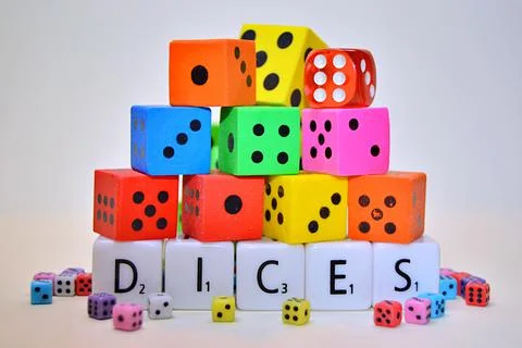 Dices on the table.... Stock Photos