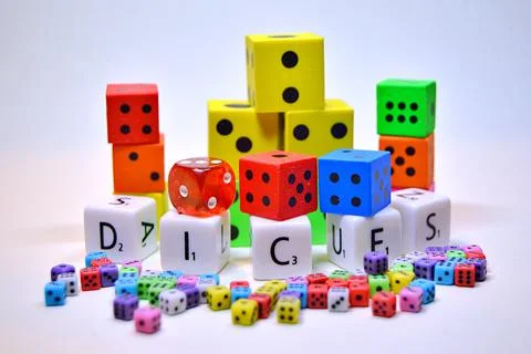 Dices on the table.... Stock Photos