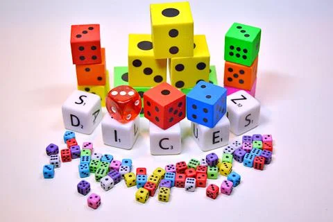 Dices on the table.... Stock Photos