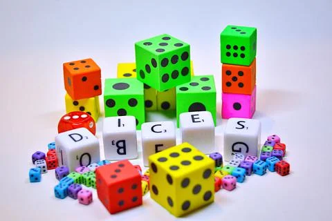 Dices on the table.... Stock Photos