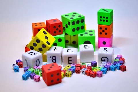Dices on the table.... Stock Photos
