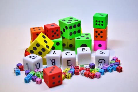 Dices on the table.... Stock Photos