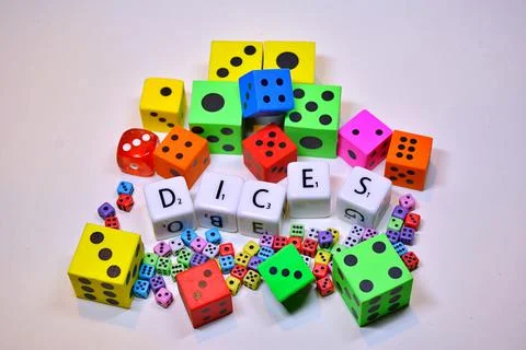Dices on the table.... Stock Photos