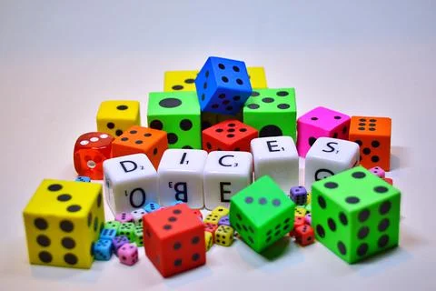 Dices on the table.... Stock Photos