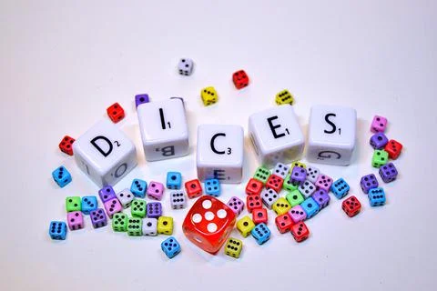 Dices on the table.... Stock Photos