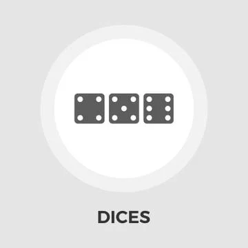Dices vector flat icon Stock Illustration