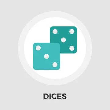 Dices vector flat icon Stock Illustration