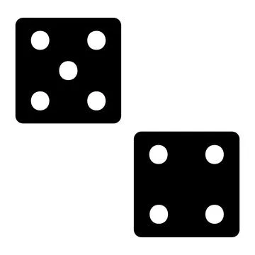 Dices Vector Icon Design Illustration Illustrazione stock