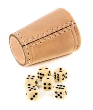 Dices on white background Stock Photos