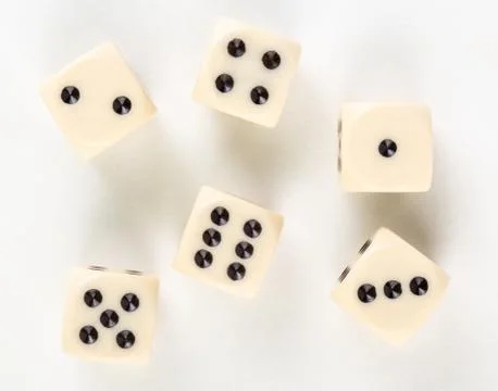Dices on white background Stock Photos