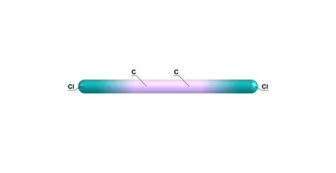 Dichloroacetylene molecular structure isolated on white Stock Illustration