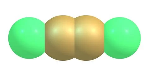 Dichloroacetylene molecular structure isolated on white Stock Illustration