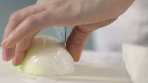 Dicing onion Stock Footage 77046088