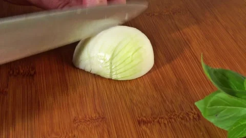Dicing an Onion Stock Footage 276643854