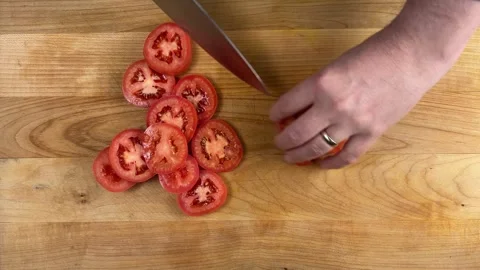 Dicing Tomato Stock-Footage 318656713