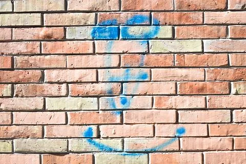 Dick drawn on the wall Stock Photos